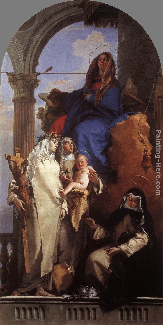 The Virgin Appearing to Dominican Saints painting - Giovanni Battista Tiepolo The Virgin Appearing to Dominican Saints art painting